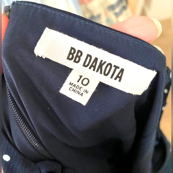 BB Dakota Sloane navy w/white polka dots size 10 - Picture 7 of 16